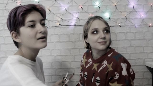 НОВОГОДНИЙ MAKEUP! Делаю нюдовый макияж подруге! смотреть онлайн