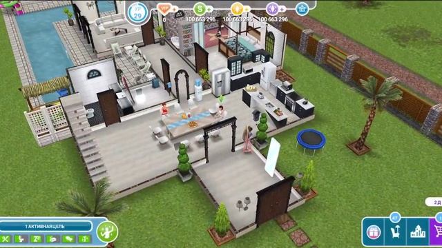 The Sims Free play Холостяк #5 Свидание бассейн!!) #sims #simsfreeplay смотреть онлайн