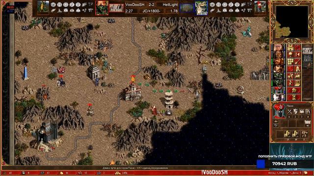 WTF?! 1x1 VooDooSH vs HellLighT by Twaryna & Aiwe / HUD by Redwhait. Heroes III. Герои 3 смотреть онлайн