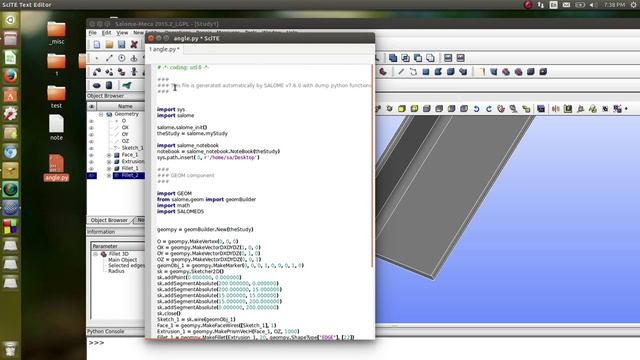 Lesson 22 Basic Of Salome-Platform. Dump Study Into Python Script. Making Parametric Modle. смотреть онлайн