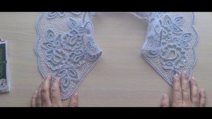 Воротник Камея ,арт кружево крючком