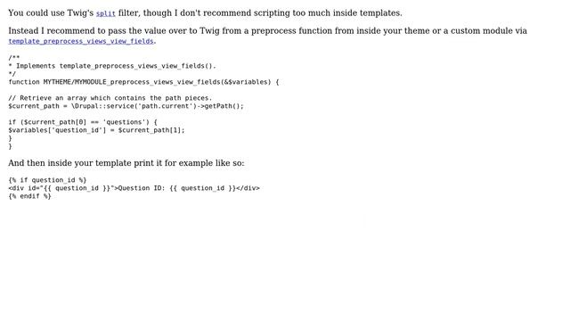 Drupal: How to get a parameter value from the current URL in views-view-fields.html.twig? смотреть онлайн