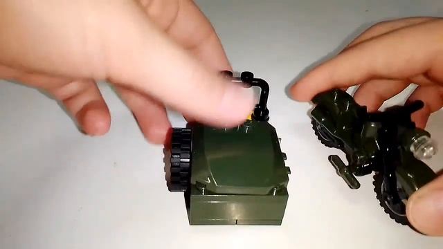 Как собрать из Лего мотоциклетную коляску с машиной смотреть онлайн