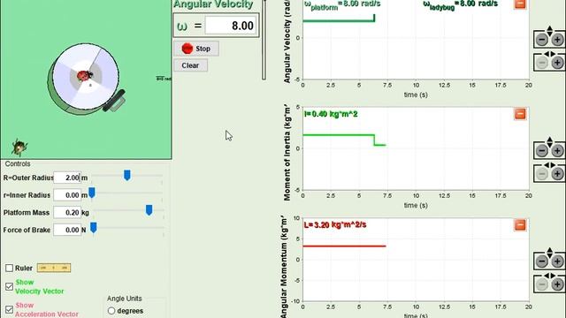Ladybug Activity: Angular Velocity vs. Platform Radius смотреть онлайн