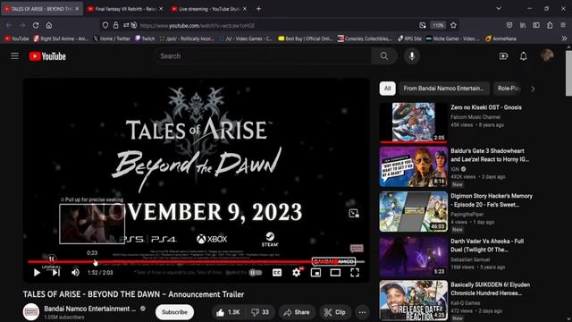 Tales of Arise: Beyond the Dawn Trailer Thoughts - 20+ Hours of Additional Story Content смотреть онлайн