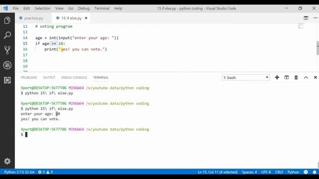 If else Statement in Python . Python In Hindi смотреть онлайн