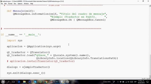 Traducir aplicación con Python y PyQt5 смотреть онлайн