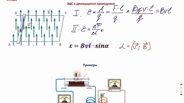 8 урок. ЭДС и магнитный поток ТЕОРИЯ-2 - Годовой курс ФИЗИКА ЕГЭ 2022 Абель смотреть онлайн