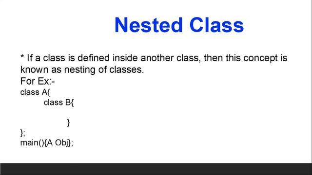 Nested Classes || Turbo C++ Tutorial For Beginners || Turbo C++ Full Course #42 смотреть онлайн