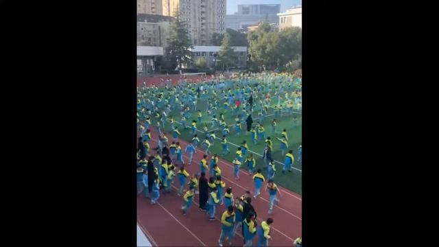 Фрагмент урока физкультуры в китайской начальной школе (Ханчжоу) смотреть онлайн