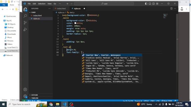 single card in Html and CSS смотреть онлайн