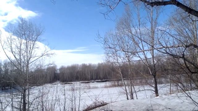 Скоро ледоход, прогулка у реки. смотреть онлайн