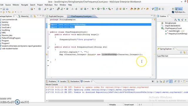 Java program to count frequency of each character from given string.character occurance смотреть онлайн