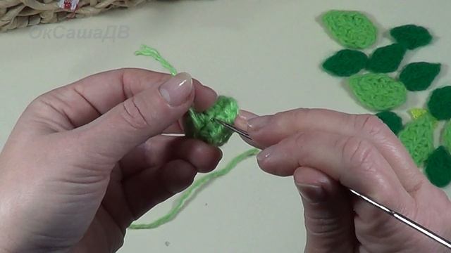 Простой листик крючком. Crochet simple leaf. Вяжем с Оксаной Валерьевной. смотреть онлайн