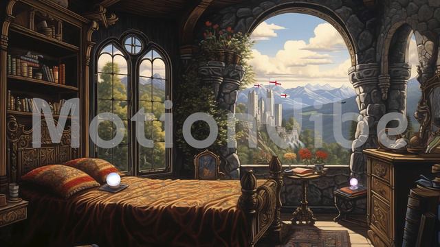 medieval room animated video, wizards room animation, magical room animation, castle art animation смотреть онлайн