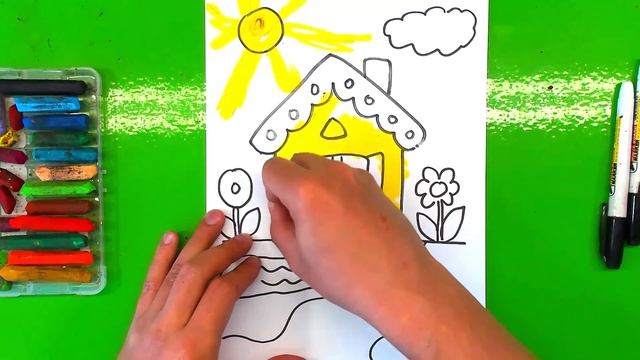 Урок рисования для детей / Как нарисовать домик смотреть онлайн