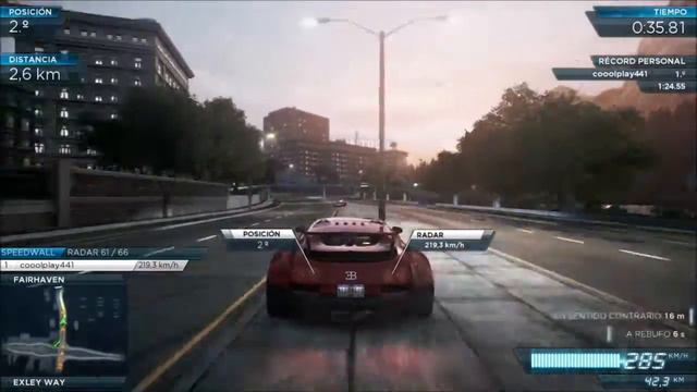 NFSMW(2012)Sprint Bugatti Veyron SS(NFS001) смотреть онлайн