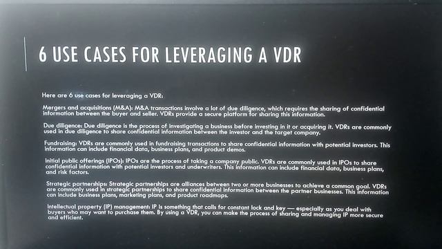 6 Use Cases for Leveraging a Virtual Data Room смотреть онлайн