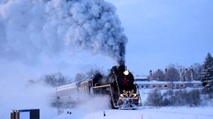 Паровоз Л-3051 с ретропоездом Сортавала - Рускеала