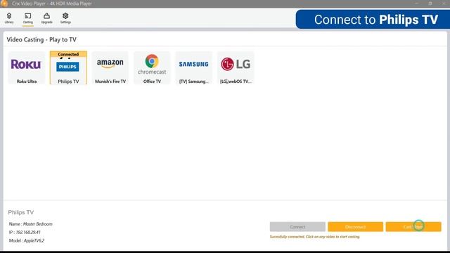 How to Cast/Play Videos from PC to Philips TV | Best UNIVERSAL VIDEO CASTING PLAYER #cnxplayer смотреть онлайн