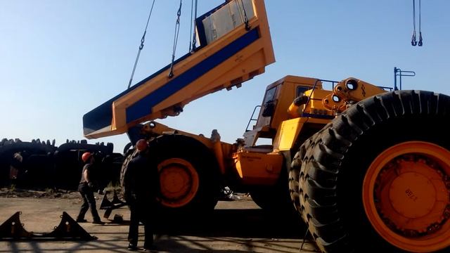 Установка кузова БелАз 7555 смотреть онлайн