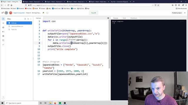 Writing Files (Higher Computing) - Python Week 4 смотреть онлайн