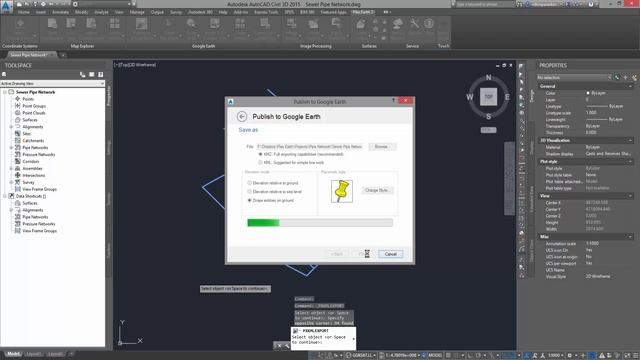 Exporting AutoCAD projects with entity information to Google Earth смотреть онлайн