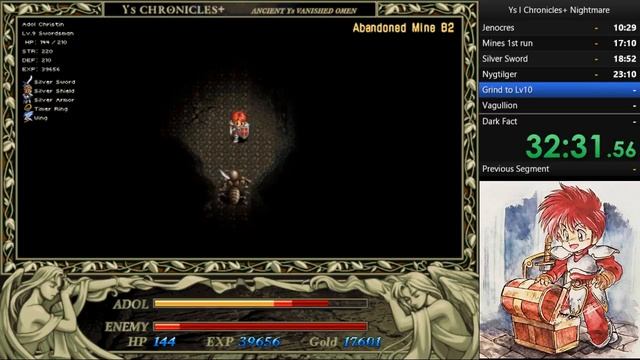 Ys I Chronicles+ Any% (Nightmare) Speedrun 1:04:47 RTA смотреть онлайн