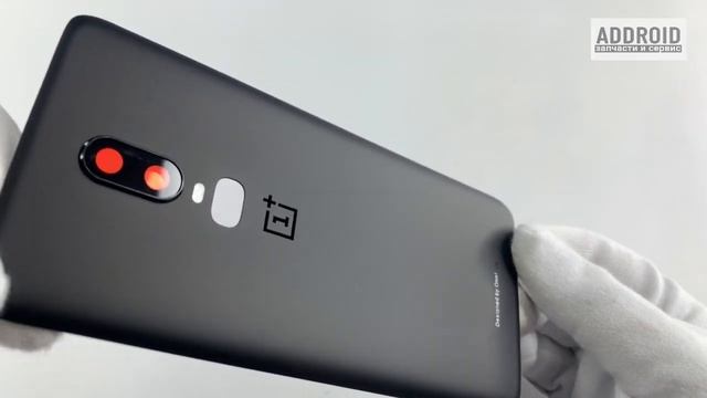 Задняя крышка для OnePlus 6 черная матовая Midnight Black со стеклом камеры смотреть онлайн