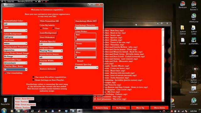 MP3 Player with Python, Tkinter and PyGame in development phase2 смотреть онлайн