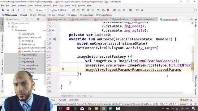 58 Android Kotlin WidgetsApp Images Image Switcher setImageResource, setFactory with imageView смотреть онлайн
