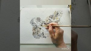 Рисуем белую сирень акварелью.
