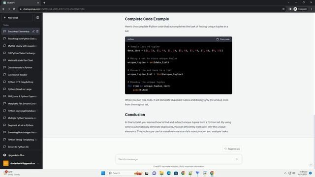 Find unique elements in tuples in a python list смотреть онлайн