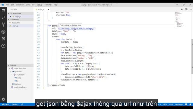 Demo Google chart dynamic loading from Json смотреть онлайн