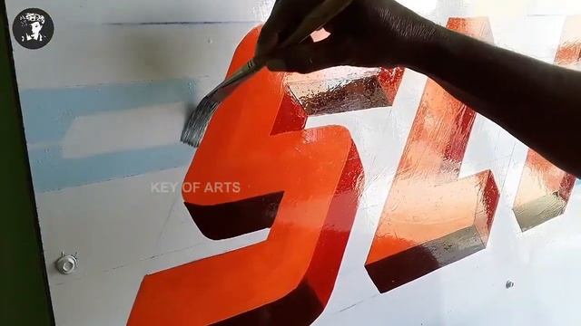 Painting 3D Letter Writing Wall Design Font Art - key of arts смотреть онлайн