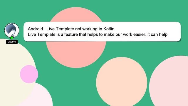 Android : Live Template not working in Kotlin смотреть онлайн