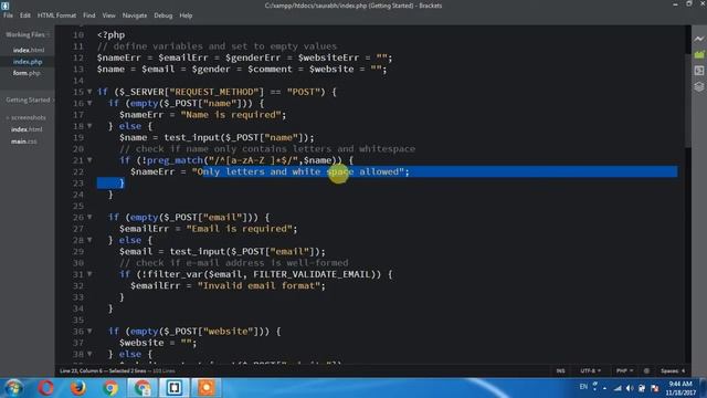 PHP tutorial in Hindi | PHP Form Validation in Hindi смотреть онлайн