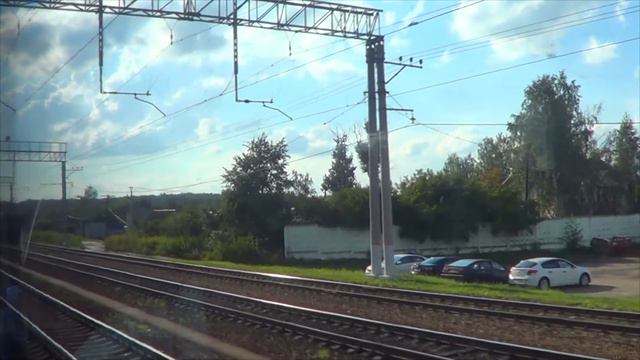 Станция Петелино (из окна электропоезда ЭД4М-0473 "ЦППК") смотреть онлайн