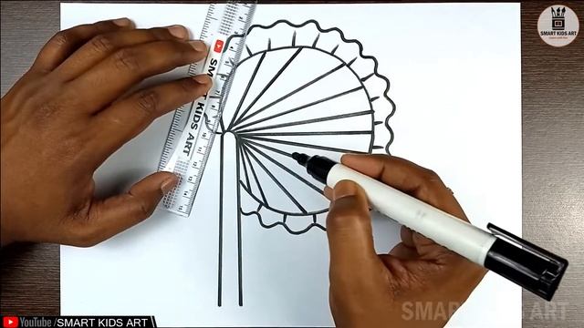 Hand Fan Drawing | How To Draw A Hand Fan | Hand Fan | Smart Kids Art смотреть онлайн
