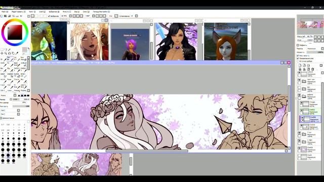 SpeedPaint SAI By Eluvian 2022 #10 5 Characters  In 6 Minutes
