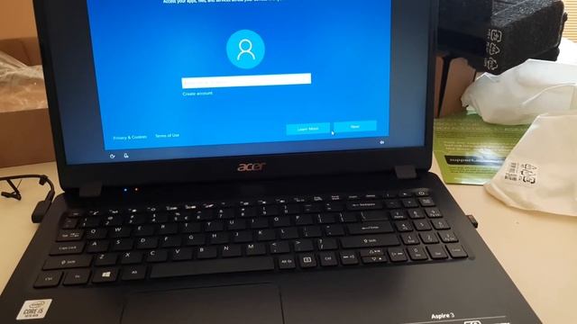 Acer Aspire A315-56-502L laptop unboxing and setup смотреть онлайн