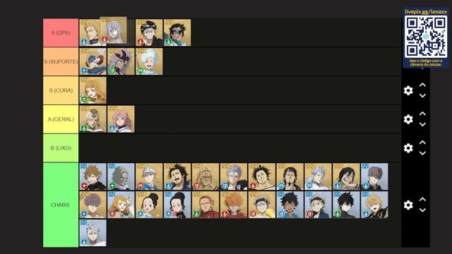 TIER LIST REI MAGO MELHORES PERSONAGENS PARA SUA CONTA! Black Clover MOBILE смотреть онлайн
