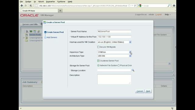 NEW Oracle OVM 3.1.1 Tutorial creating the POOL смотреть онлайн