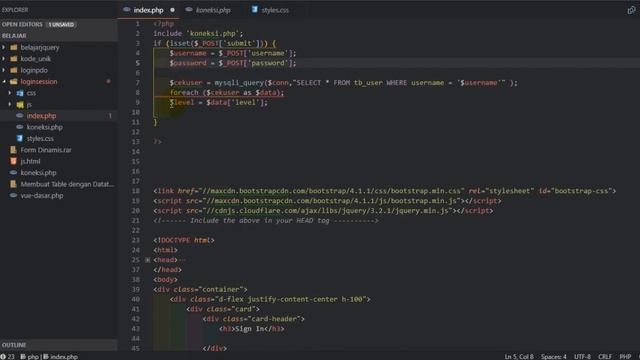 Cara Membuat Form Login Session Dengan PHP смотреть онлайн