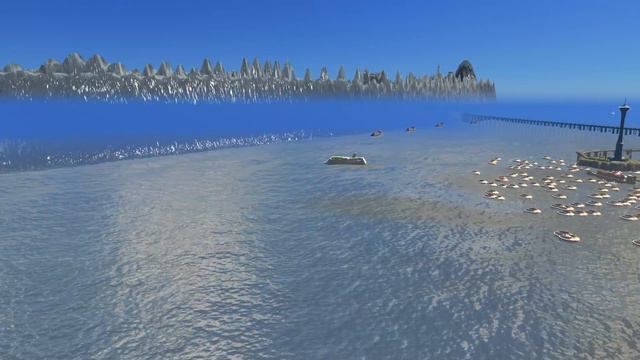 Destroying America With a Giant Tsunami in Cities Skylines смотреть онлайн