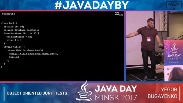Java Day Minsk 2017 - Yegor Bugayenko - Object Oriented JUnit Tests смотреть онлайн