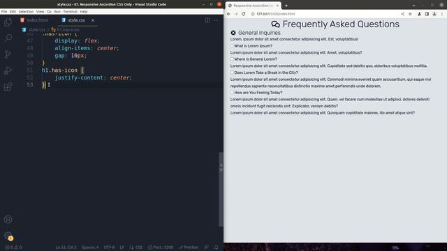 CSS Accordion FAQ Page - No Javascript