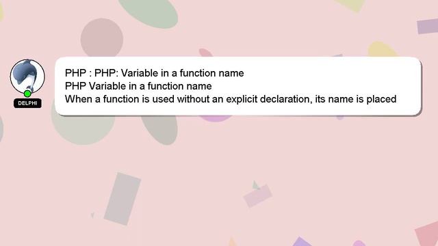 PHP : PHP: Variable in a function name смотреть онлайн