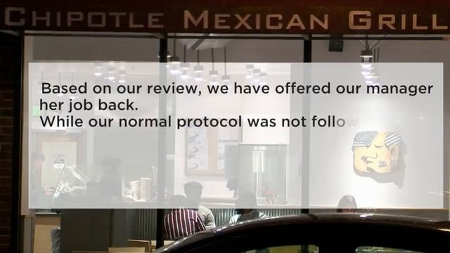 Chipotle Offers Manager Fired After Viral Video Her Job Back смотреть онлайн