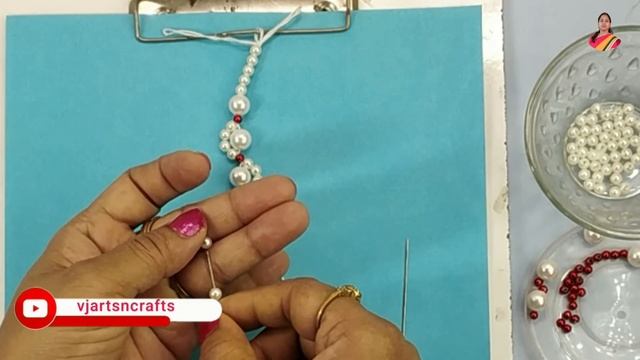 PEARL RAKHI MAKING AT HOME/Handmade Rakhi/Easy Perl Rakhi/DIY/Beads Rakhi Kaise Banate Hain смотреть онлайн
